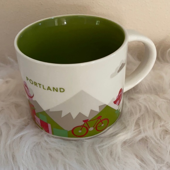 Rare 2013 Starbucks Portland, Oregon you are here stackable coffee mug